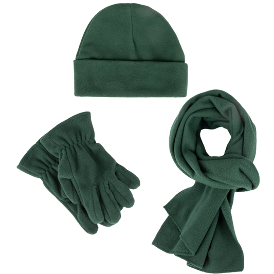 Kids Winter Fleece Hat, Scarf and Gloves 3 Piece Set