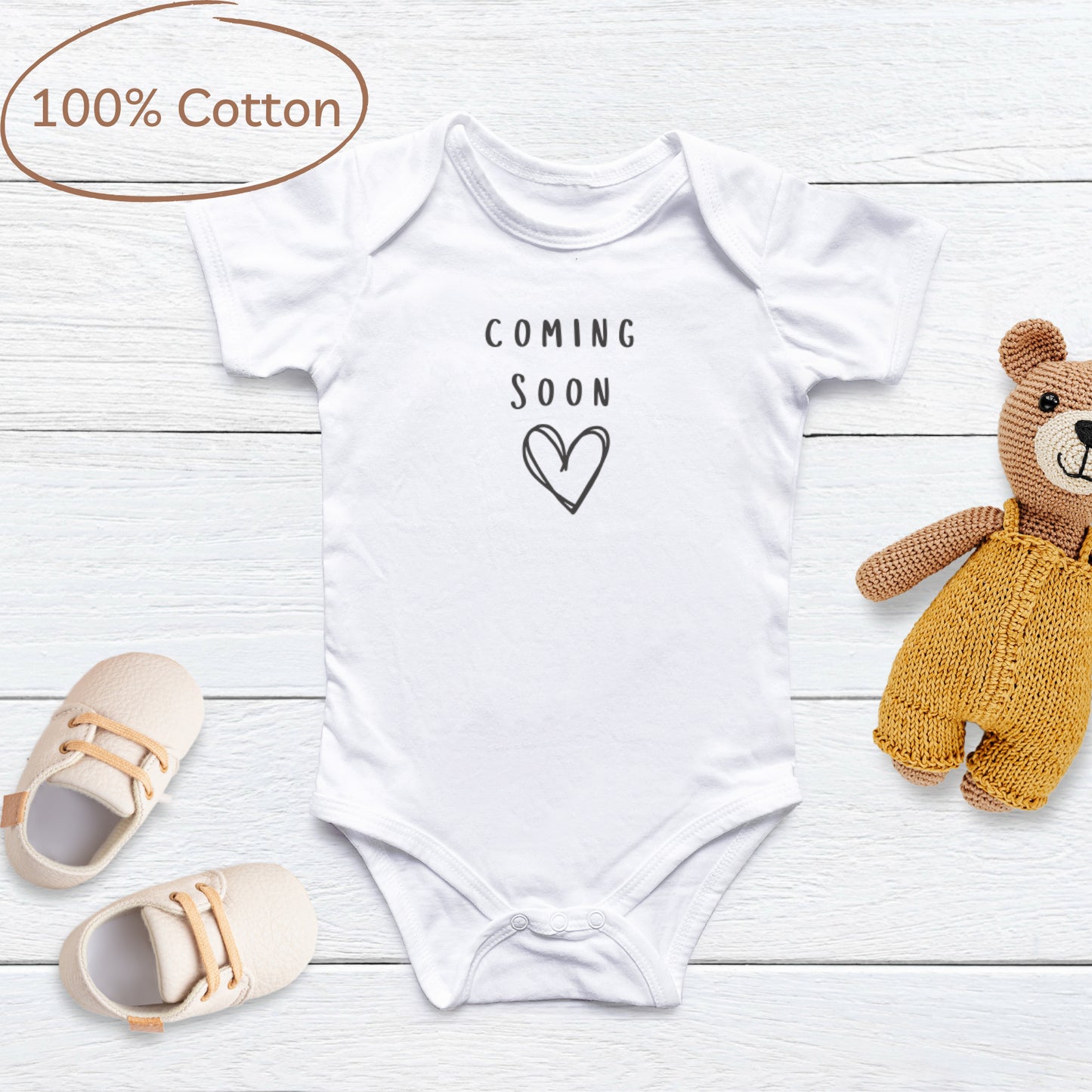 Pregnancy Announcement Bodysuit – Baby Reveal Gift for Dad & Grandparents