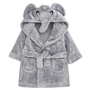 Baby Dressing Gown - Elephant, Fleece - 6-24 Months 