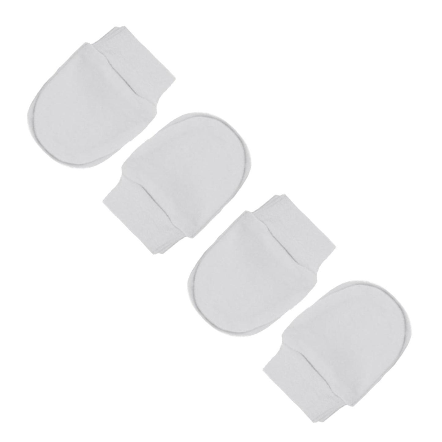 Baby Scratch Mitts, Mittens - Boys & Girls, Newborn, 4 Pack - White