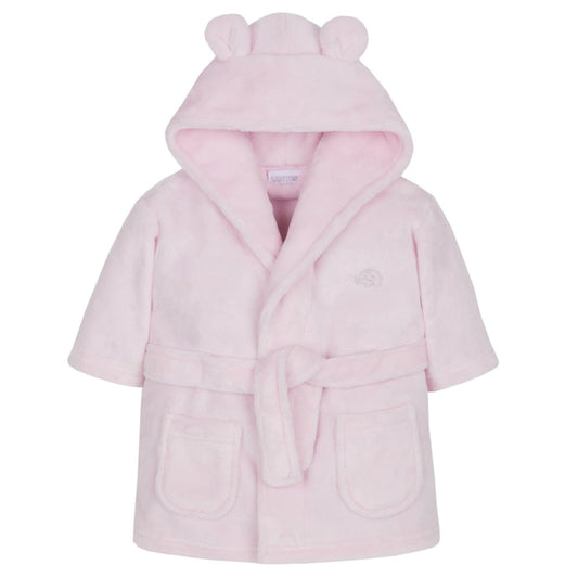 Baby Hooded Dressing Gown - Fleece, 0-24 Months - Grey