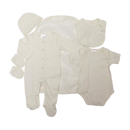 5 Piece Plain Layette Set