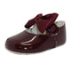 Baby Girls Bow Shoes - Soft Sole, Made in Britain, UK 0-3, Burgundy