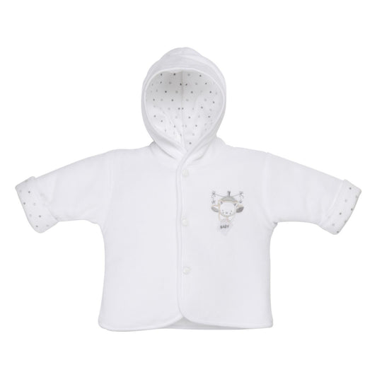 Baby Velour Jacket - Dandelion, Boys, Girls - White