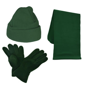 Kids Winter Fleece Accessories Set - Hat, Gloves And Scarf