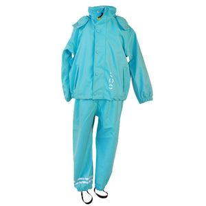 Mikk-line PU Waterproof Rain Suit (Denmark) - Turquoise 4 & 6 Years