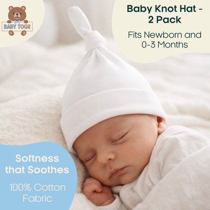 Baby Togs Knot Hat 2 Pack