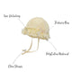 Baby Girls Sun Hat with Lace and Bow - 0 to 24 Months