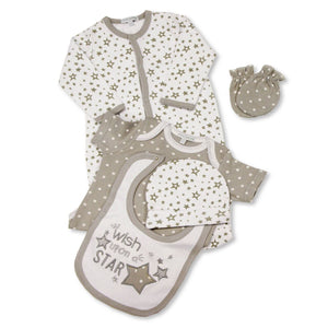 Baby Boys & Girls Layette Set - Pure Cotton Baby Clothing, Grey 