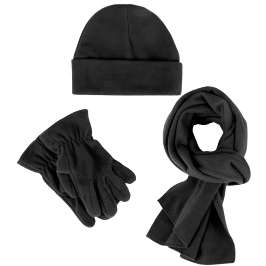 Kids Winter Fleece Hat, Scarf and Gloves 3 Piece Set