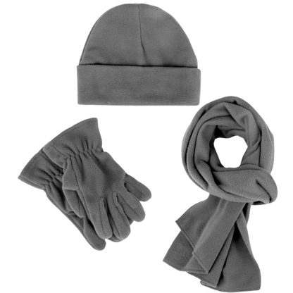 Kids Winter Fleece Hat, Scarf and Gloves 3 Piece Set