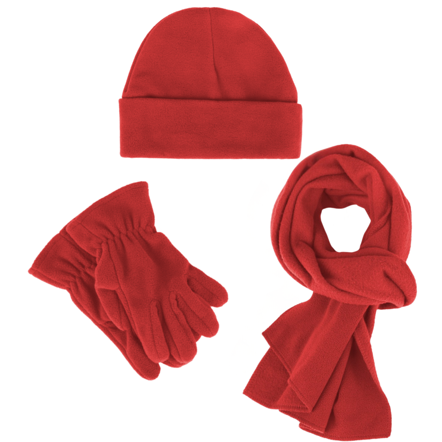 Kids Winter Fleece Hat, Scarf and Gloves 3 Piece Set