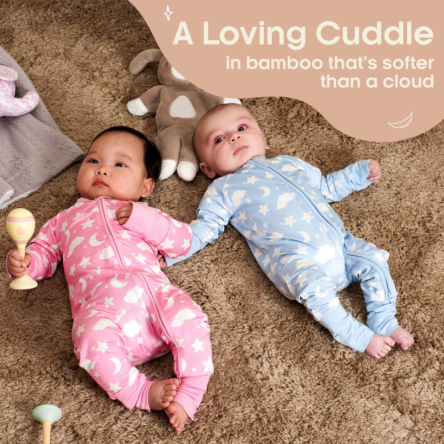 Bamboo Viscose Zipper Sleepsuit