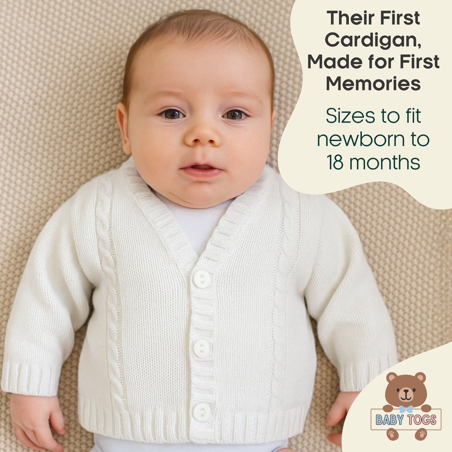 Baby Cable Knitted Cardigan