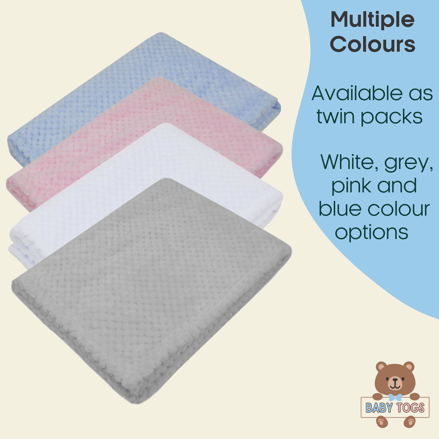 Baby Waffle Blanket - 2 Pack