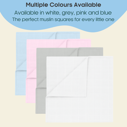 Baby Muslin Cloths - 3 or 6 Pack