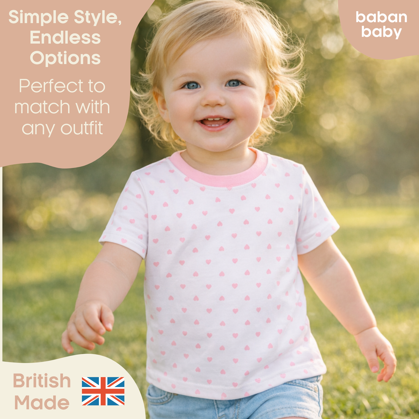 Baban Baby Short Sleeve Patterned T-Shirt