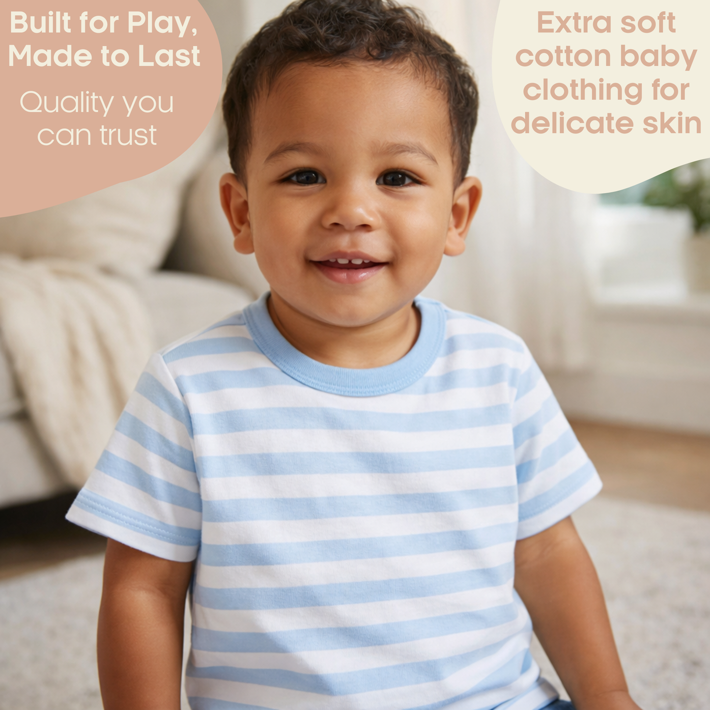 Baban Baby Short Sleeve Patterned T-Shirt