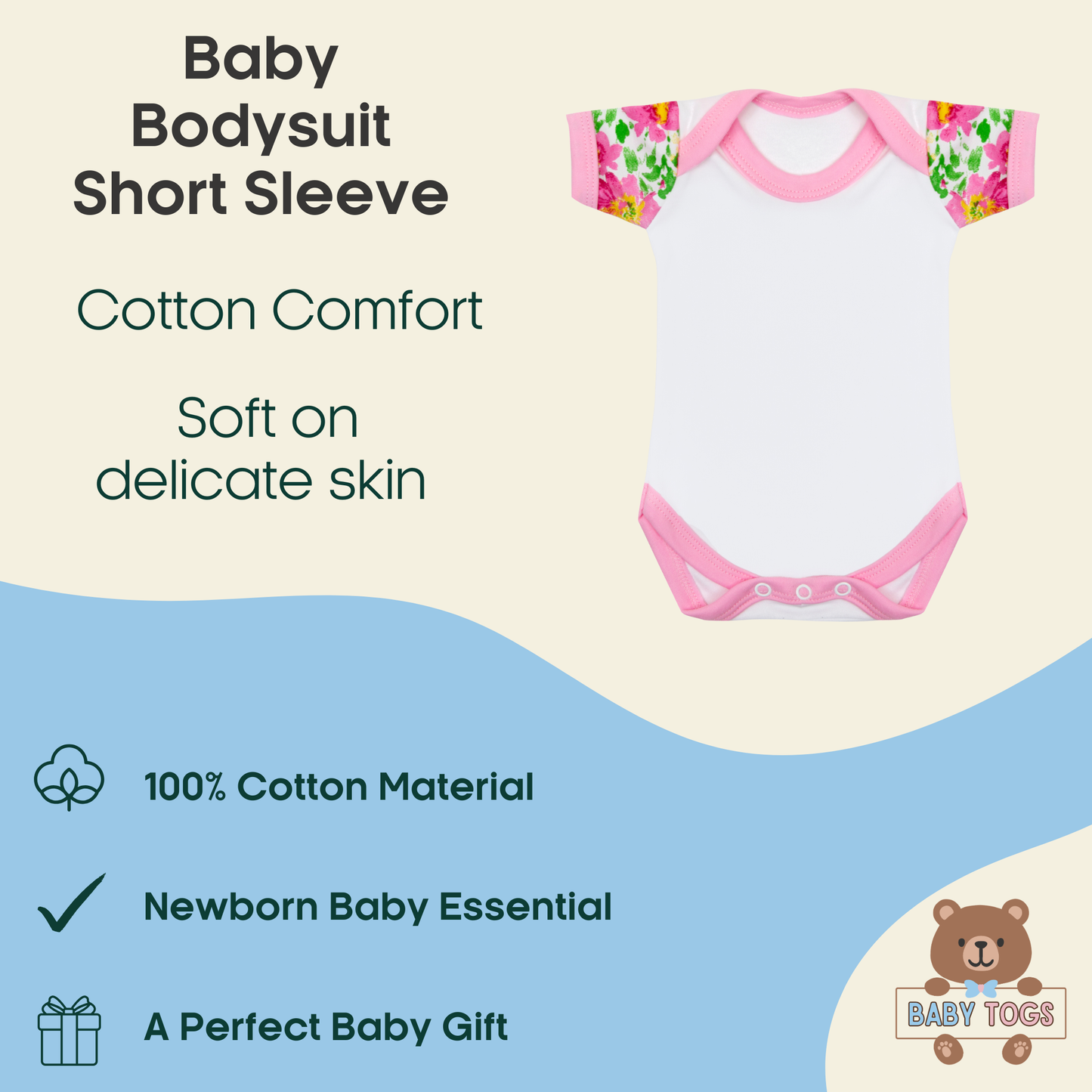 Baby Contrast Pattern Bodysuit