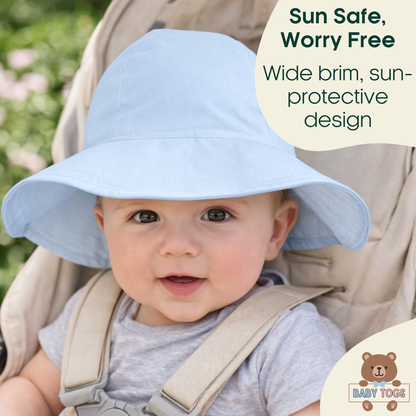 Baby Boys Wide Brim Cotton Sun Hat