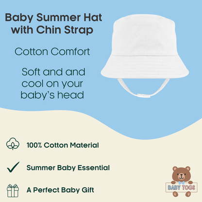 Cotton Bucket Hat with Chin Strap