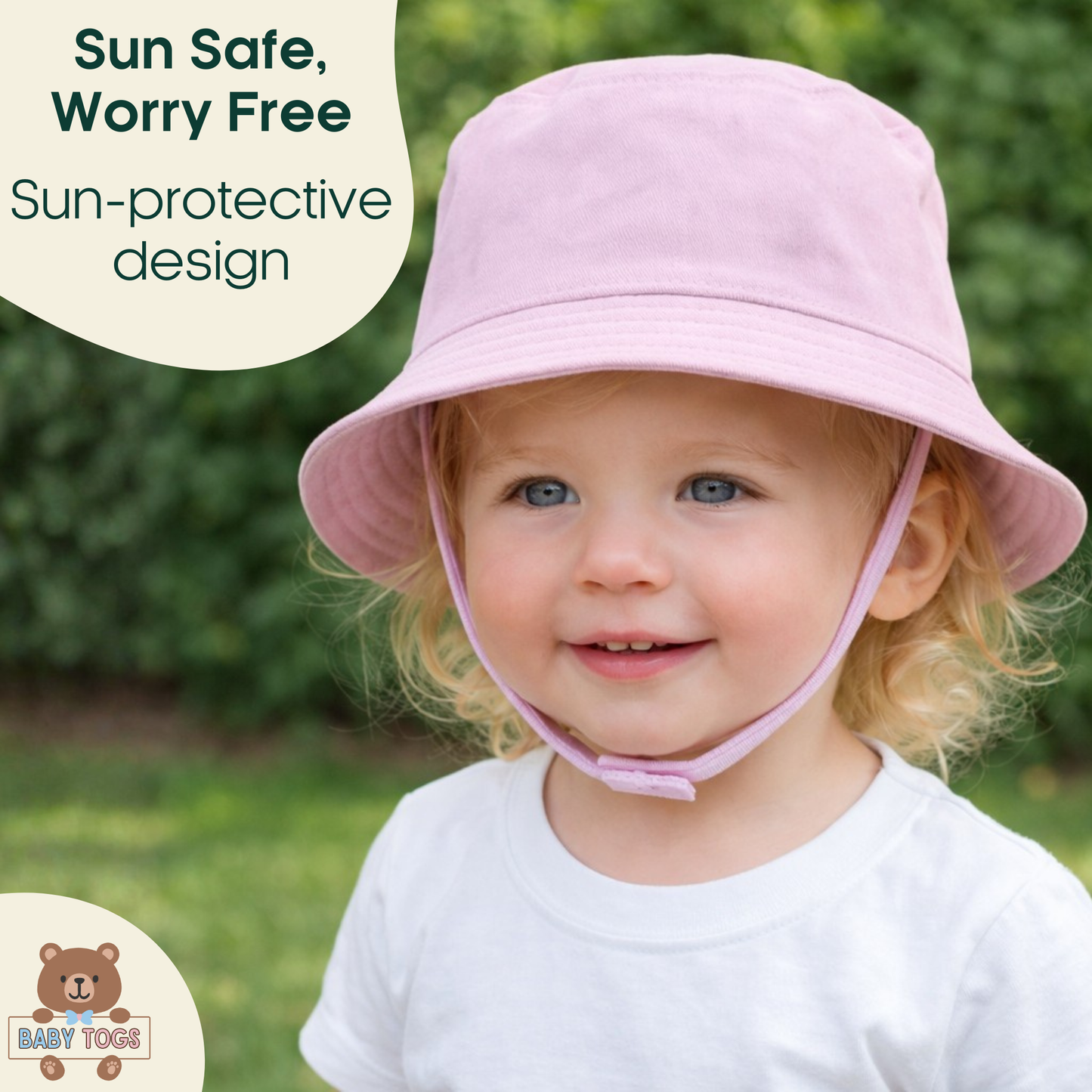 Cotton Bucket Hat with Chin Strap