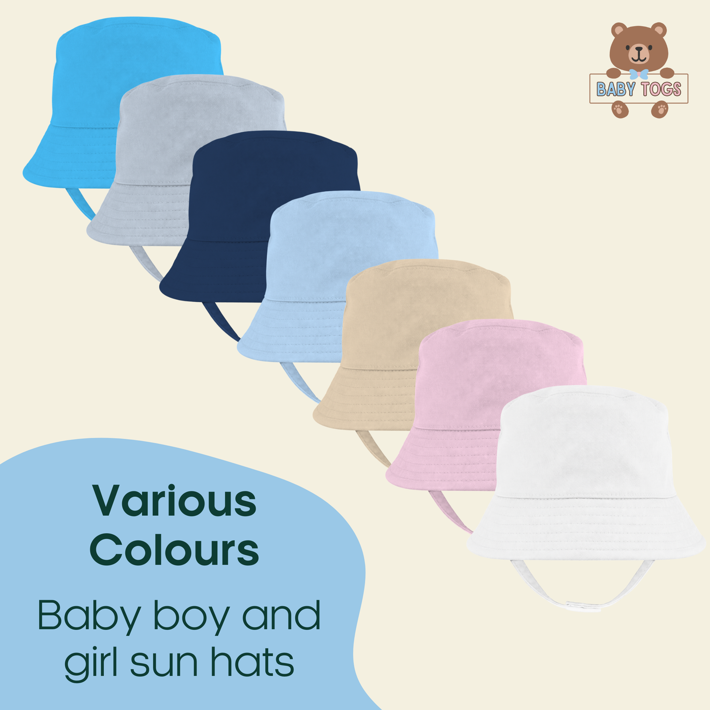 Cotton Bucket Hat with Chin Strap