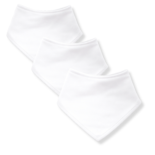 Plain Bandana Bibs - 3 Pack