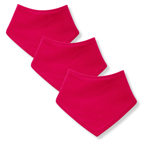 Plain Bandana Bibs - 3 Pack
