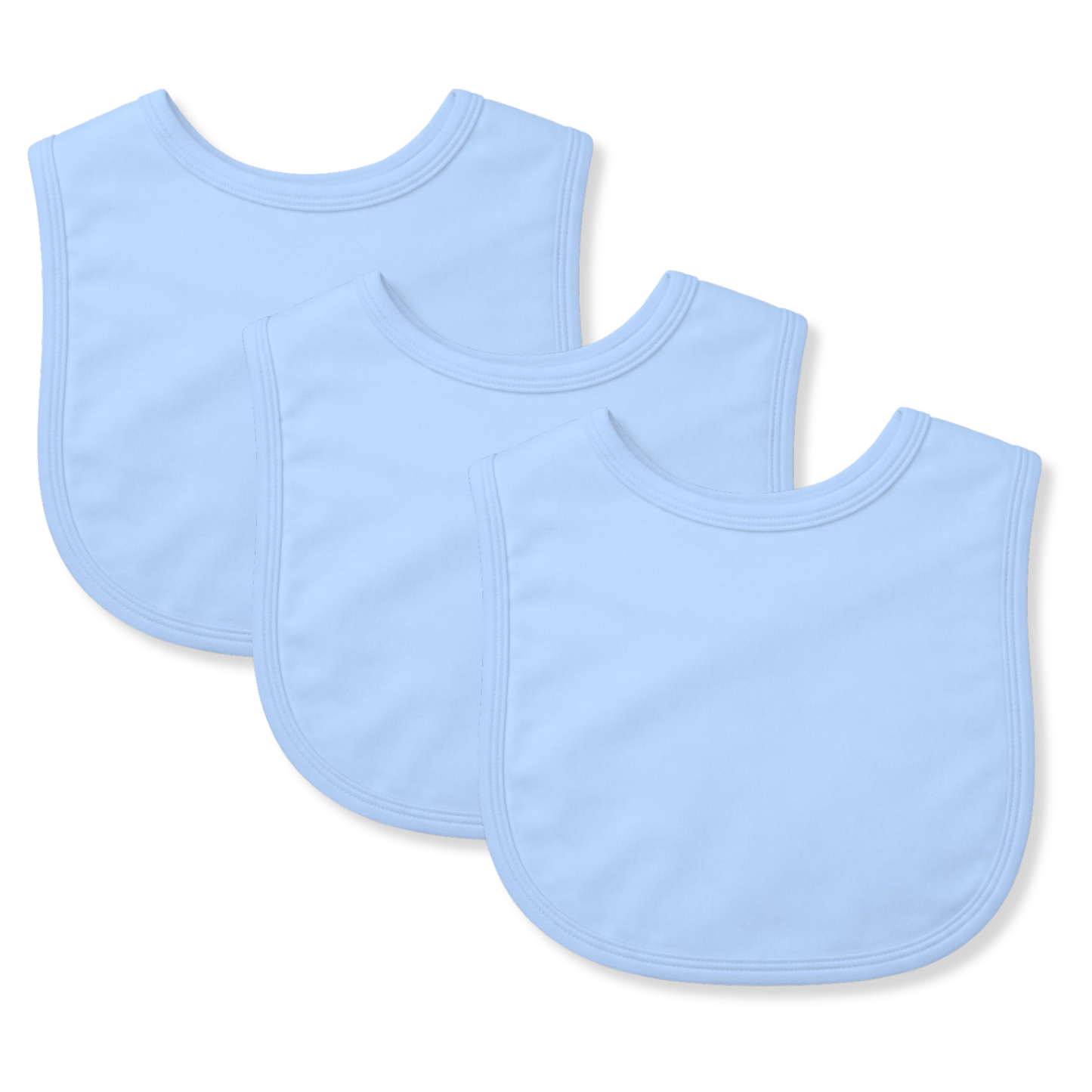 Plain Cotton Bibs - 3 Pack