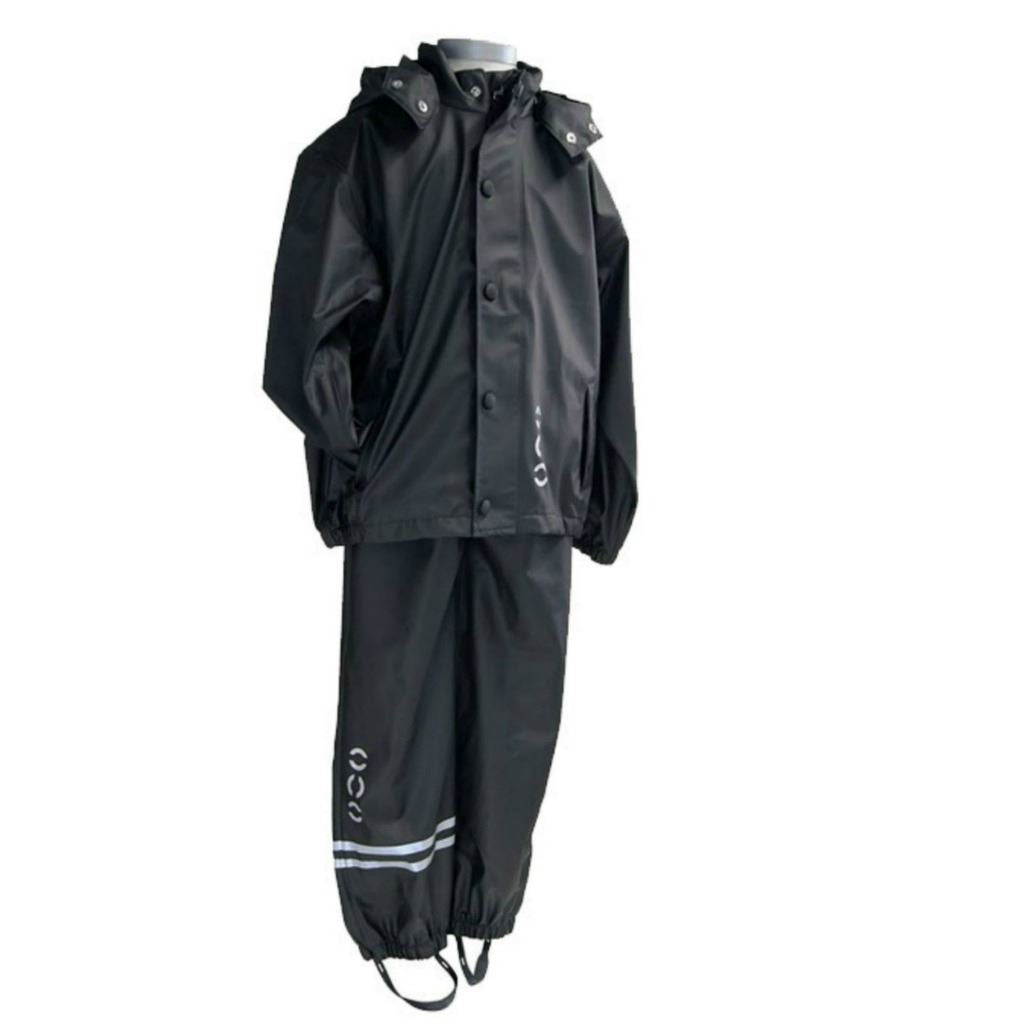 Mikk Line Mikk-line Waterproof Rain Suit Black Age 9 | Denmark | Forest School ...