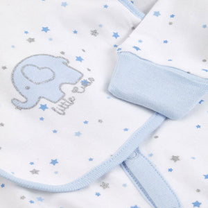 Little Cutie Elephant 3 Piece Layette Set - Blue 6-9 Months