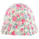 Girls Floral Cotton Sun Hat - 2 to 10 years.