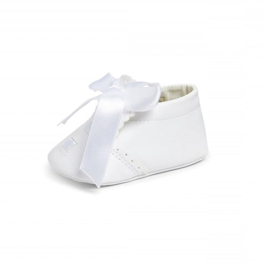 Baby Leather Shoes - Soft-soled, White, Elliot - Sevva