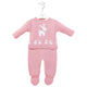 Baby Girls Knitted Outfit Set, Reindeer Theme - Pink, Dandelion