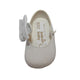 Baby Girls Bow Shoes - Soft Sole, Made in Britain, UK 0-3, White