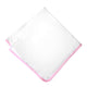 Baby Girls Wrap Blanket, Made in Britain, Pure Cotton - White & Pink