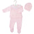 Baby Girls Knitted Outfit, Bobble Knit, 3 Piece Set - Pink, Dandelion