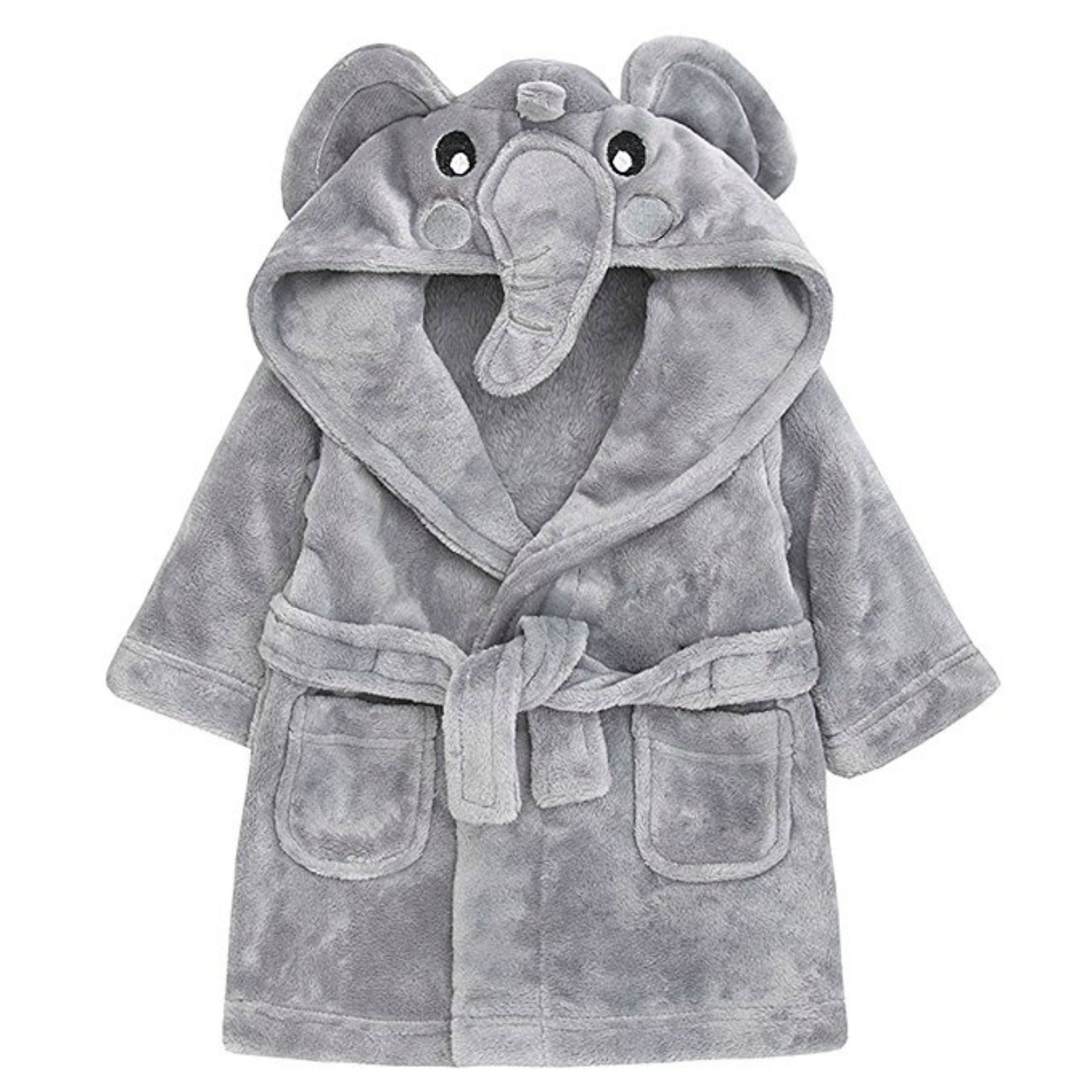 Elephant Dressing Gown - Baby & Toddler Fleece Robe for Boy or Girl – Baby  Togs