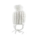 Baby Boys Knitted Bobble Hat - Chunky Knit - White