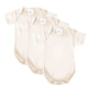 Baban Baby Bodysuits - 3 Pack - 100% Cotton, Made In Britain - Cream