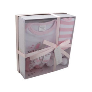 Baby Gift Box - Small 4 Piece (Pink) - 100% Cotton