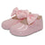 Baby Girls Bow Shoes - Soft Sole, Made in Britain, UK 0-3, Pink