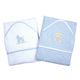 Baby Hooded Towels - 2 Pack, Blue, Animal - 100% Cotton