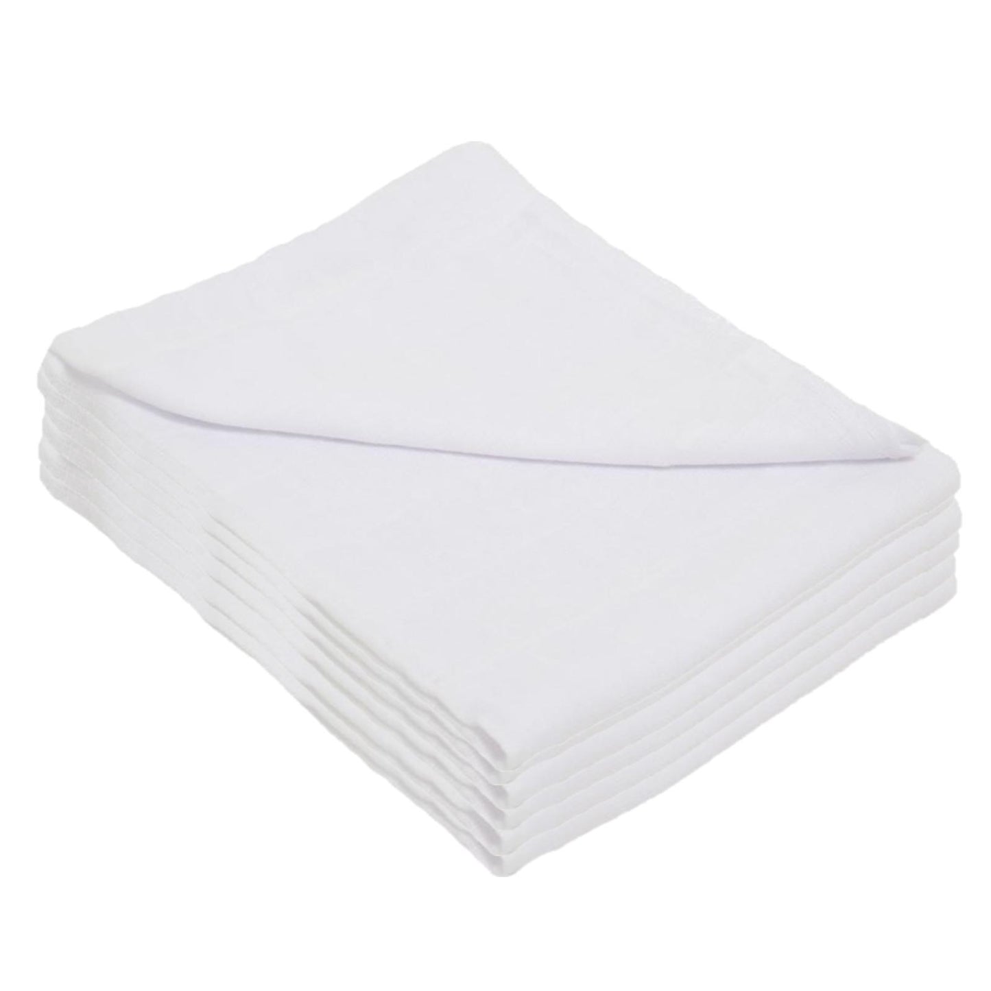 Baby Muslin Cloths, Muslin Squares - Boys, Girls, 6 Pack - White