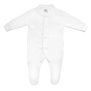 Baby Sleepsuits / Babygrows, 100% Cotton, Made In Britain - White