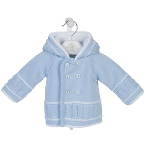 Baby Knitted Jacket  - Boys, Acrylic - Blue