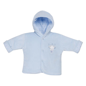 Baby Velour Jacket  - Dandelion, Boys - Blue