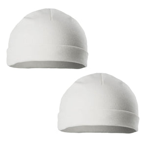 Plain Baby Hats - 2 Pack