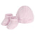 Baby Girls Hat & Booties Set - Pure Cotton, 0-3 Months - Pink
